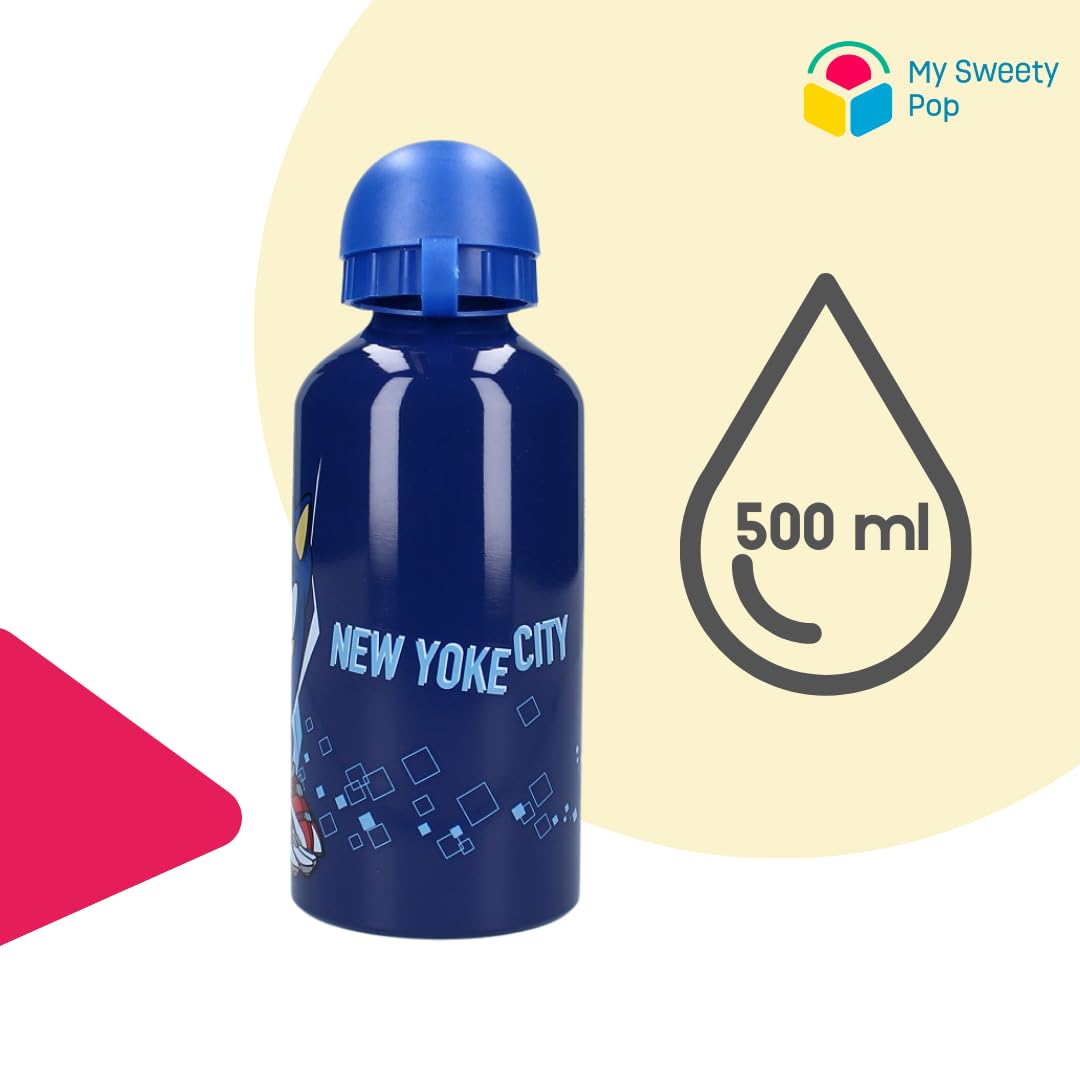 Borraccia Bambini Sonic In Alluminio - 500 Ml, Design Divertente, Per Scuola, Asilo, Vacanze, Ideale Per Bevande Fredde - Foto 4