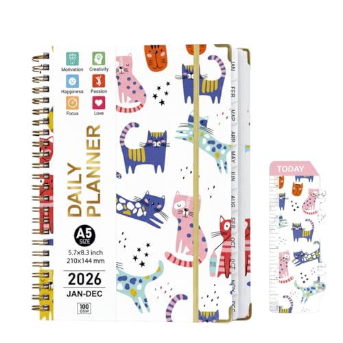 TFDLCG zm 2026 Planner Weekly and Monthly, A5 Agenda Jan