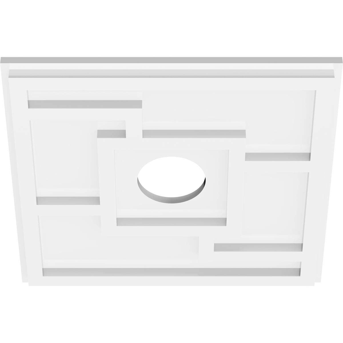 Ekena Millwork CMP14KX-03000 Knox Architectural Grade PVC Contemporary Urethane Ceiling Medallions 14"OD x 3"ID x 4 3/4"C x 1"P — Amazon image 2