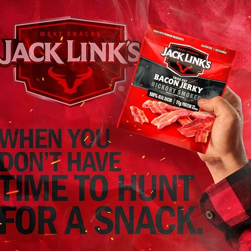 Jack Link's Hickory Smoked Bacon Jerky, 2.5 oz Bag, 11g Protein per Serving - image 4