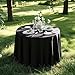 Surmente Black Tablecloth for Round Tables, 120-inch Round Table Cloths for Weddings, Banquets, or Restaurants
