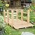 Giantex 5 ft Garden Bridge - Natural Wood Arc Footbridge Walkway with Side Railings, Decorative Wooden Bridge Landscaping for Backyard Farm Garden Creek Pond Decor, Easy to Assemble (Natural)