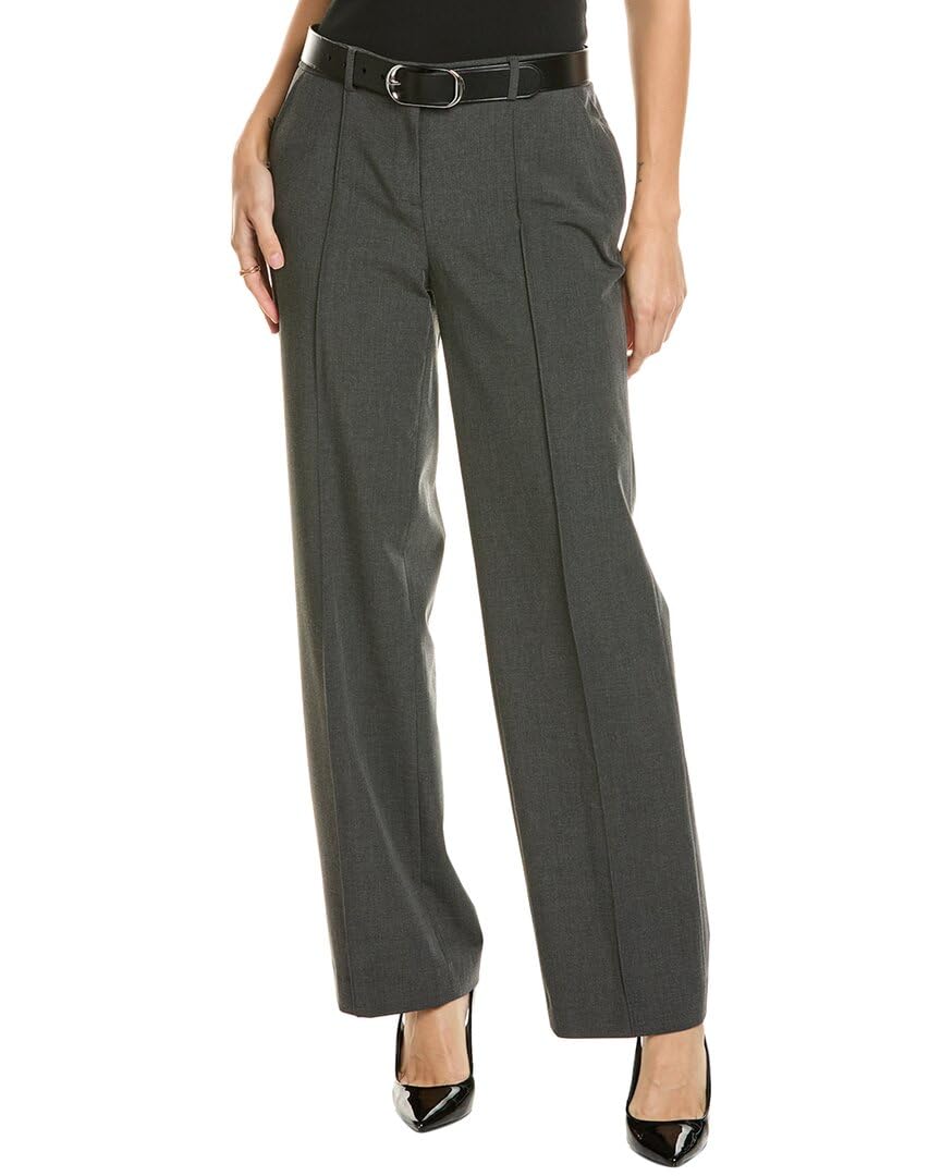 Anne Klein Womens Fly Front Slash Pocket Pintuck Trouser