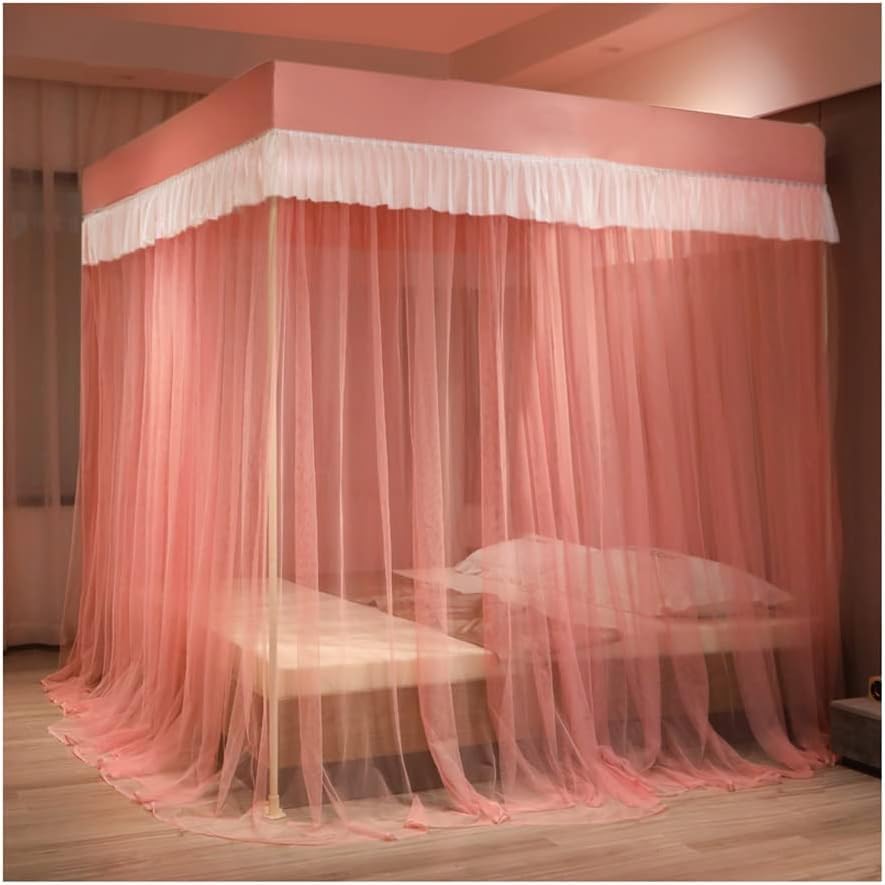 Moustiquaire pour lit d'été contre les insectes | Rideau de lit de princesse adulte 180x200