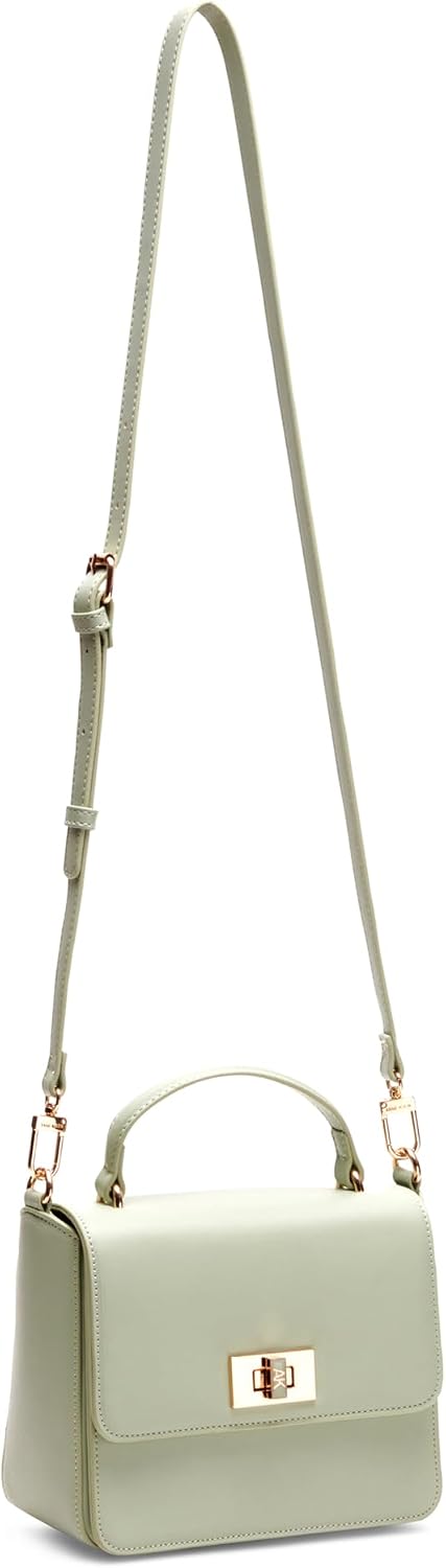 Anne Klein Women's Anne Klein Small Square Flap Crossbody With Enamel Turn Lock