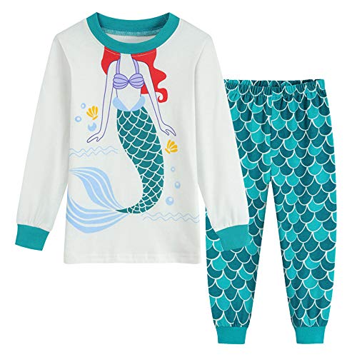 Pijamas de Algodón de Larga Manga para Niñas, Niño Conjunto de Pijama Dos Piezas Suave...