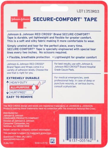 Johnson & Johnson First Aid Secure-Comfort Tape (Pack of 2)