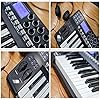 Draagbare 61-Key Keyboard Controller Kleurrijke Backlit Trigger Pads Piano Controller (Color : RGB Light Backlit) - Image 4