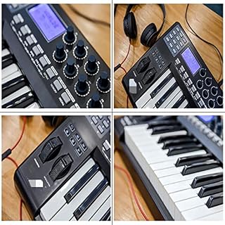 QWEQWE Contrôleur de Clavier de Clavier Portable 61-clés Colorful Backlit Backlit Tchrouger Pads Contrôleur de Piano… - Les Beatles, Paul McCartney, John Lennon, RIngo Starr, George Harrison QWEQWE Contrôleur de Clavier de Clavier Portable 61-clés Colorful Backlit Backlit Tchrouger Pads Contrôleur de Piano… – Image 3