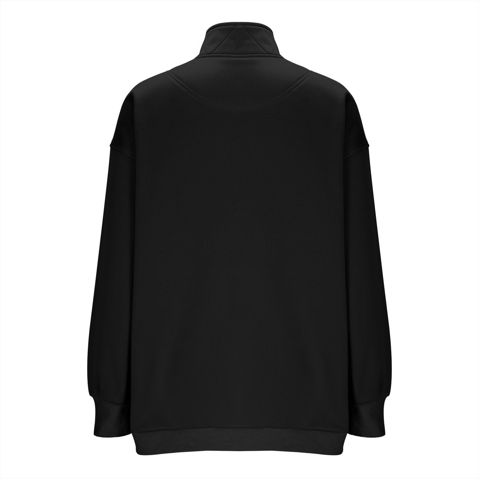 Sudadera Informal de Manga Larga con Cuello Redondo y Botones de Color Liso, Holgada, Suave y cómoda para Uso Diario.