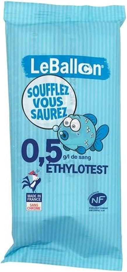 Ethylotest 0,5g/l (Lot de 50) - Test Alcool à Usage Unique, soufflez Vous saurez [ Alcootest Label NF certifié ]