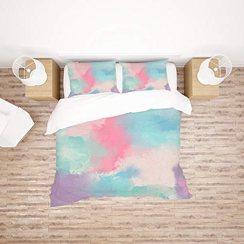 Parure de lit housse de couette motif aquarelle haute résistance