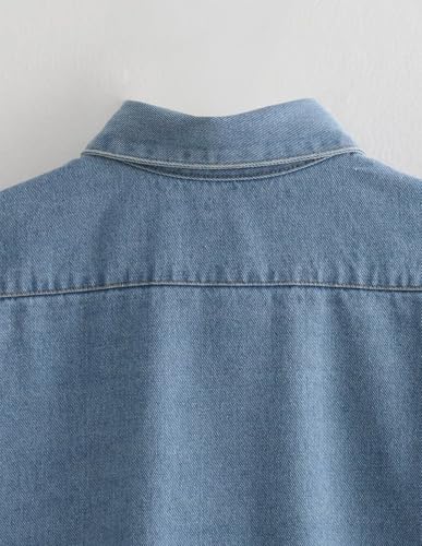 Women's Denim Cropped Jacket Summer Button Down Vest Sleeveless Going Out Tops4