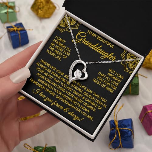 Granddaughter Necklace Gift from Grandma or Grandpa for Christmas Birthday or Special Occasion A Heartfelt Jewelry Keepsake to Show Your Everlasting Love and Support2
