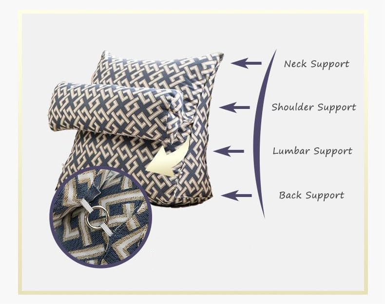 Miniatura 3 de Almohada de cuña para sofá cama con cojín lumbar ajustable, almohada de lectura triangular para leer, sentarse, ver televisión