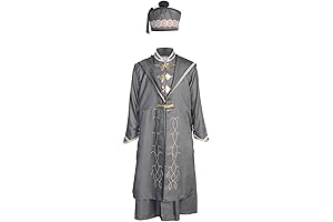 Kids Wizard Costume Albus Dumbledore Robe Cloak Uniform for Party
