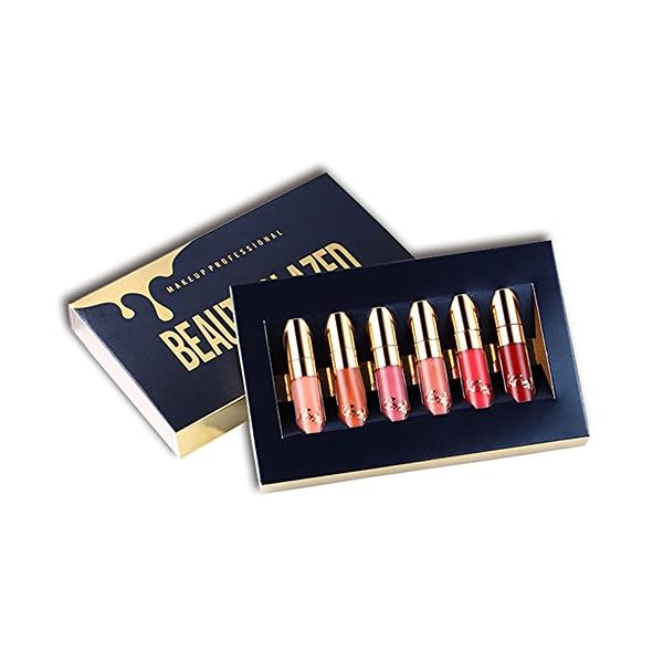 Beauty-Glazed-Matte-Nude-Liquid-Lipstick-Lip-Gloss-Kit-Waterproof-Lip-Makeup-Durable-Lipgloss-Cosmetics-Mini-6pcsset-Birthday-Edition-Long-Lasting-Non-Stick-Cup-Liquid-Lip-Gloss-Set MYUANGO Set of 6 Matte Liquid Lipsticks -Vegan, Long Lasting, Waterproof, Non-Stick Finish for Women and Girl