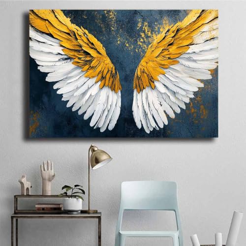 Affiche sur toile de fleurs or 20x30cm encadrée pour décoration murale