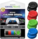 KontrolFreek No-Slip Poignées de la pouce universelles Edition pour Nintendo Switch Pro, PlayStation 4 (PS4), PlayStation 5 (PS5), Xbox One & Xbox Series Contrôleur X 8-Pack | Bleu/vert/rouge/noir