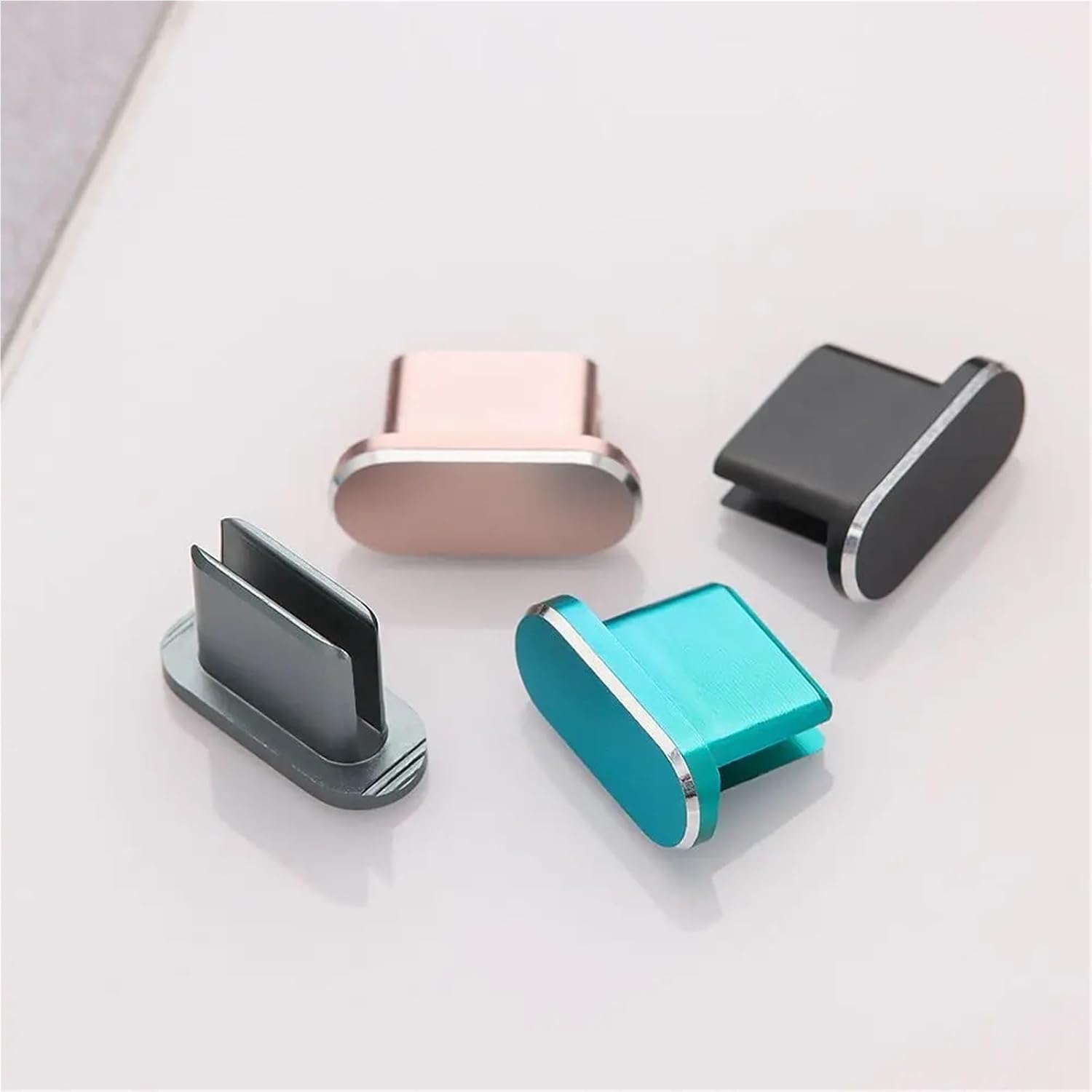 USB Cover Cap 6pcs Type-C Charger Port Dust Plug - USB C Charging Cable Interface Protector, Aluminium Alloy(Silver)
