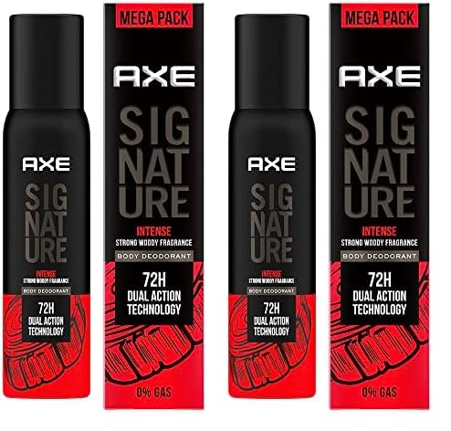 AXE Signature Intense Long Lasting No Gas Body Aerosol Deodorant For Men 200 Ml (Pack of 2)