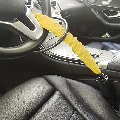 Esploratori Steering Wheel Lock and Seat Belt Anti-Theft Lock with Keys for Car Security - Universal Fit for Most Vehicles, SUVs, Vans, Golf Carts, and Trucks