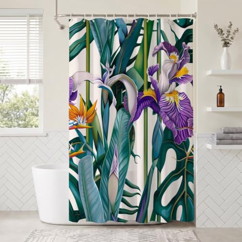 Rideau de douche polyester violet 140x190 cm imperméable lavable rideau baignoire ZO-953
