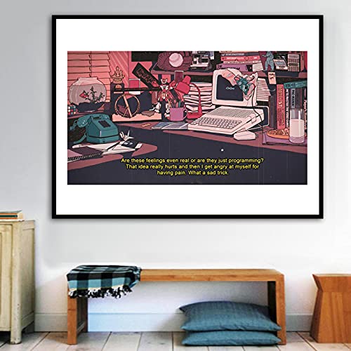 Affiches et gravures art anime japonais violet 50x70cm toile salon sans cadre memento