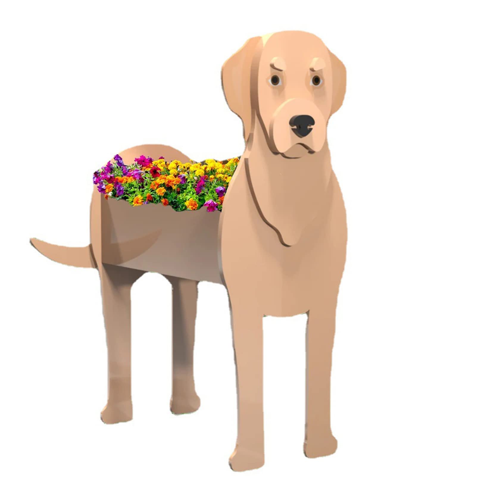 TTiiLoe Cute Dog Planter, Labrador Plant Pots, PVC Herb Garden Flower Pots, Dog Cartoon Shaped Plant Container Holder, Gifts for Pet Lovers, 24x18cm/9.44x7.08in