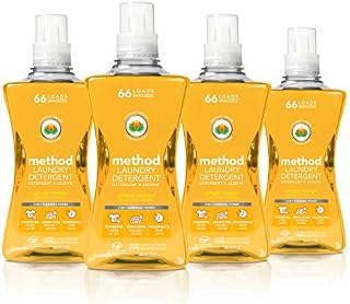 Method Concentrated Laundry Detergent, Ginger Mango, 53.5 Fl Oz (Pack of 4)