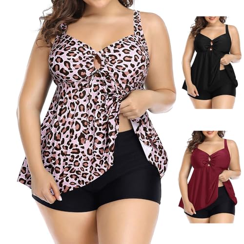 La mejor selección de Tankinis para Mujer los 10 mejores. 44 oBoAA Tankini de Talla Grande para Mujer, Traje Baño de Dos Piezas para Mujer con Control Barriga, Bikini Bañador para Exteriores, Playa Natación en Piscina Playa Surf (Grande,...