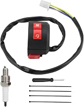 Motorcycle Starter Kill Switch, 4 Wire 3-Function Left Ignition Starter Kill Light Switch Assembly, Suitable for 50cc 70 cc 90cc 110cc 125cc 150cc 4 Stroke Engine Quad 4 Wheeler Dirt Bike