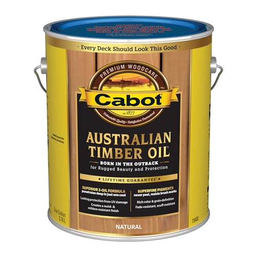 Image of Cabot 140.0019400.007 Australian Timber Oil Water Reducible Stain, 1 gal, Natural