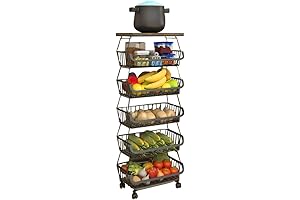 6-Tier Wire Rolling Storage Cart