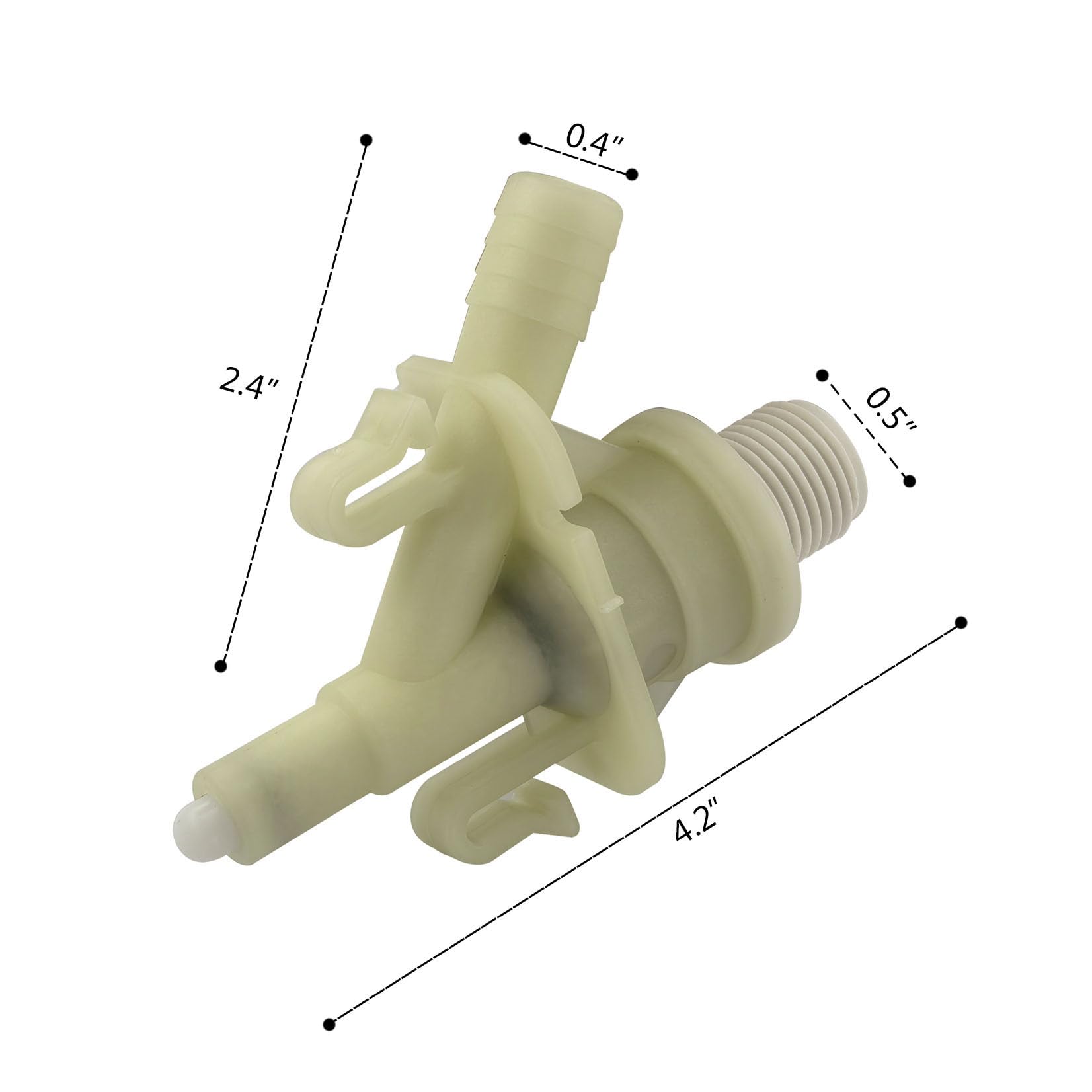 Dreyoo Toilet Water Valve Compatible with Sealand 300 310 311 320 and 321 Series Pedal-Flush Camper Trailer Marine Toilets, Flush Valve Replacement with Sealing Ring(2 Set