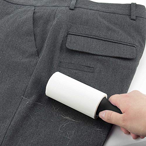 Image of Foodie Puppies Lint Roller with Cover, 60 Sheet Each and 2 Refills for Dog Hair Removal, Dirt, Dust and Fluff from Clothes, Car Seats, Upholstery and Floors