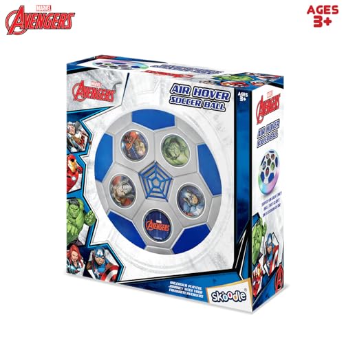 Image of SKOODLE Avengers Air Soccer Ball Non Rechargeable Battery Powered Hover Football, Indoor Electric Smart Air Football for Boys and Girls. Fun Game for Kids - for Birthday Gift