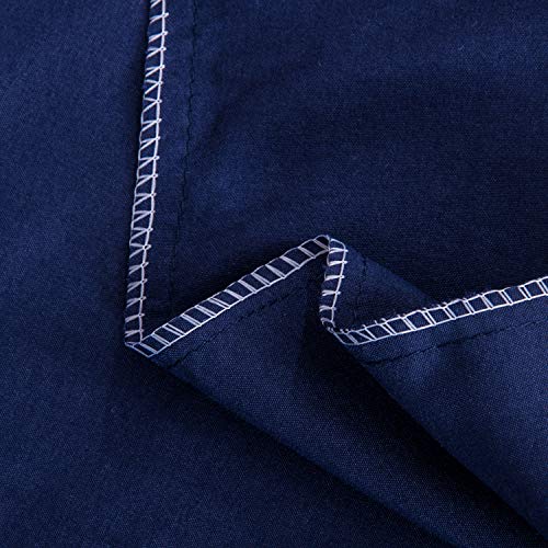 Ntbay 100% Brushed Microfiber Twin Duvet Cover Set, 2 Pieces Super Soft Navy Blue Bedding Set, Solid Color Zipper Comforter Cover With Ties And Pillow Sham #TOP3