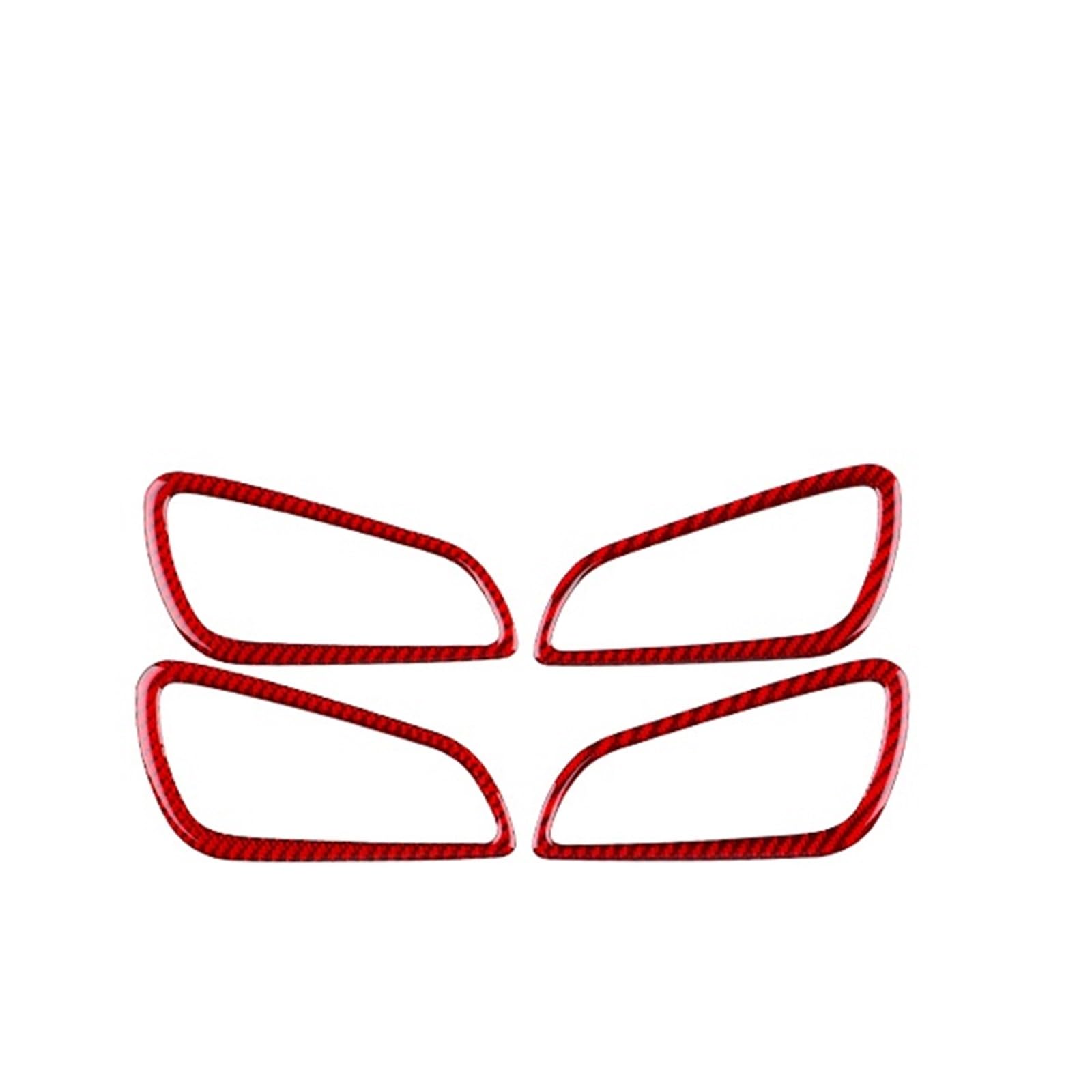 Feoosvx Car Trim Interior for for Focus SE ST for Ecoboost 2012-2014 LHD RHD Car Door Handle Frame Panel Trim Accessories Interior Mouldings(Red Carbon)