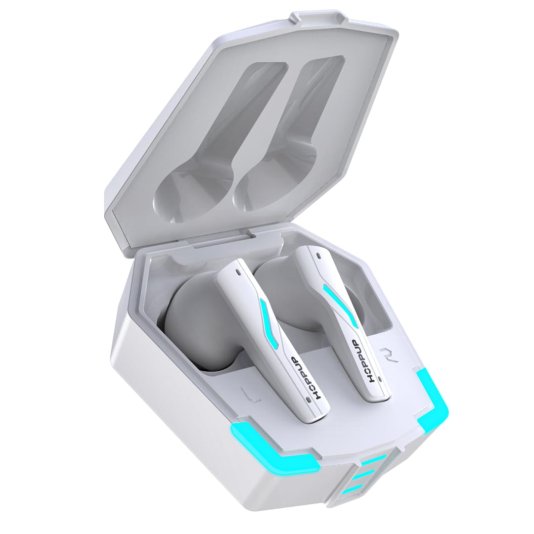 HOPPUP Predator Xo4 Gaming in Ear Earbuds with 50h Playtime| 35ms Low Latency Gaming Mode|13mm Drivers| Type C Fast Charging| BT v5.3| RGB LEDs Light|White Color for Gaming, Music, Entertainment, Gym-image-48