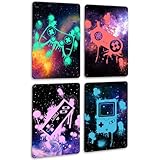 Drsoum Video Gamer Room Decor for Boys Gaming Wall Decor Neon Gaming Room Metal Sign 12 x 8 Inch Set of 4 - Gamer Wall Decor Teenage Boy Room Decor