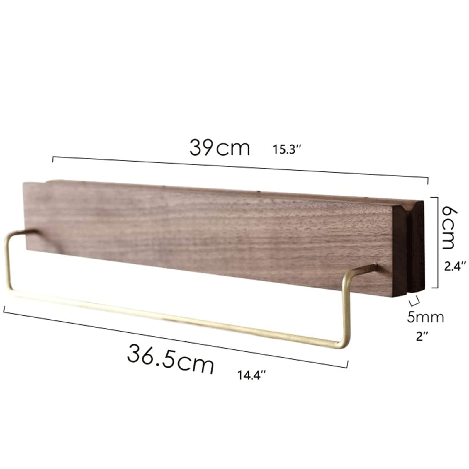 Soporte para cuchillos 2 en 1 Calidad Profesional Madera Cuchillos de Cocina Soporte para Pared Negro Nogal Colgante Bar Rack Toallero Cuchillo Soporte Durable