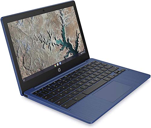 Image of HP Chromebook 11-inch Laptop - MediaTek - MT8183-4 GB RAM - 32 GB eMMC Storage - 11.6-inch HD IPS Touchscreen - with Chrome OS - (11a-na0060nr, 2020 Model, Indigo Blue)