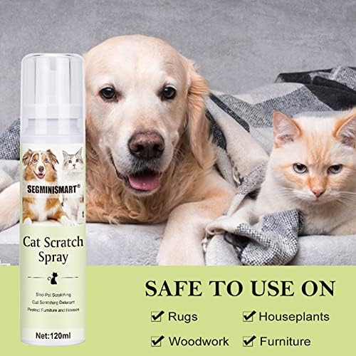 SEGMINISMART Cat Scratch Deterrent Spray,Anti Scratch Cat Spray,Cat Scratching Spray,Suitable for Plants,Furniture,Floors,Protect Your Home