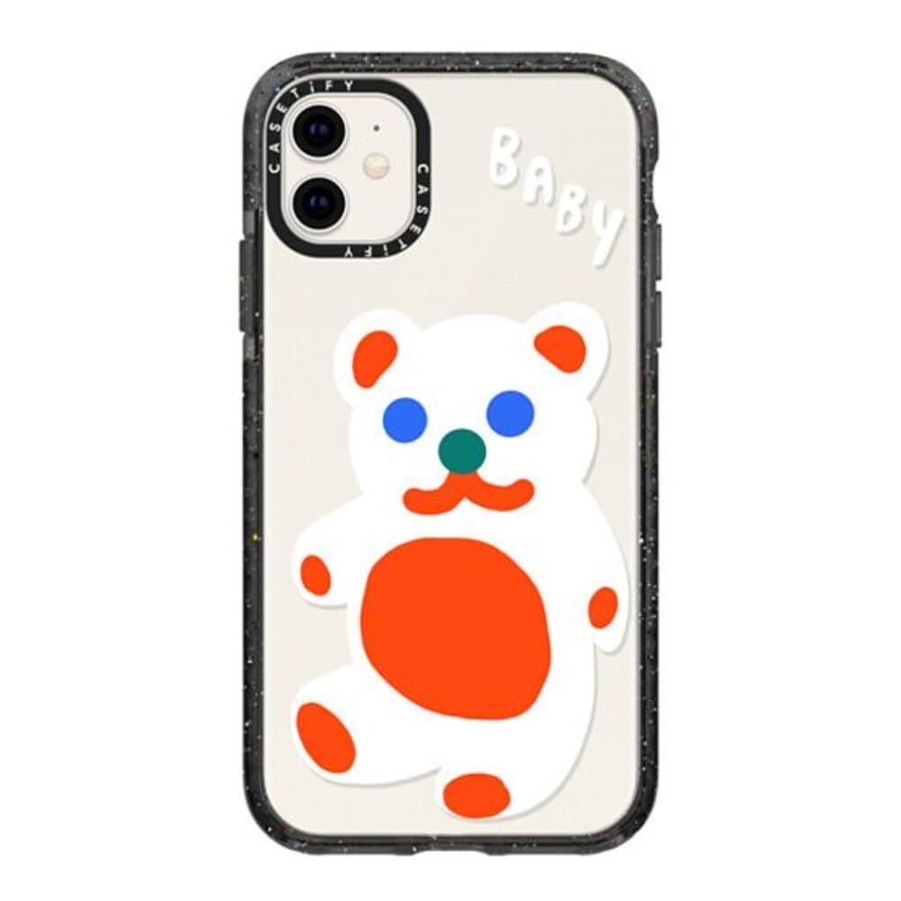 CASETiFY Impact Case for iPhone 11 - Baby Bear by Katie Benn - Clear Black