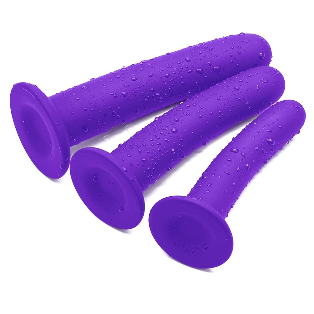 FST 3Pcs Dildo Set Silicone Anal Dildo Anal Butt Plug Anal Toys with Powerful Suction Cup for G-Spot