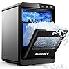 EUHOMY Nugget Ice Maker Countertop, 40Lbs/24H Pebble Ice Maker Machine, Self-Cleaning Countertop Sonic Ice Makers with Ice Scoop&Basket, Pellet Ice Maker Machine for Home/Kitchen/Office