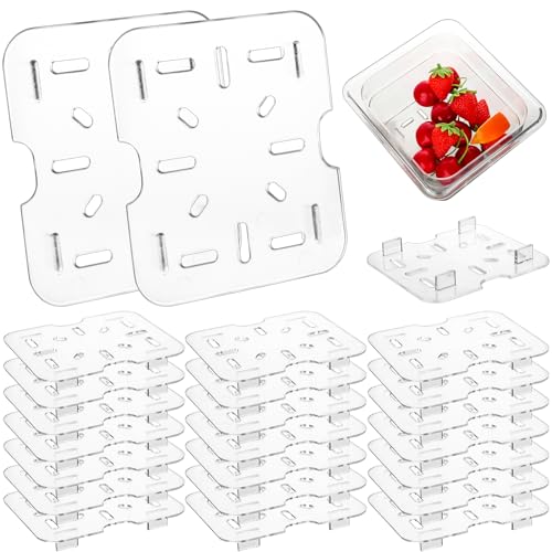 Tongnian 24 Pcs Plastic Drain Shelf, Drain Tray for 1/6 Size Food Pan
