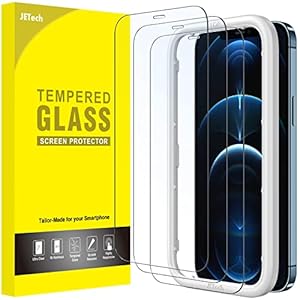 JETech Screen Protector voor iPhone, Gehard Glas Film Schermbeschermer met Eenvoudige Installatietool, Hoesje-Vriendelijk, HD Doorzichtig