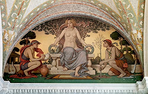 Pintura sobre lienzo Paz y Prosperidad por Elihu Vedder, cuadro decorativo de 60x90cm